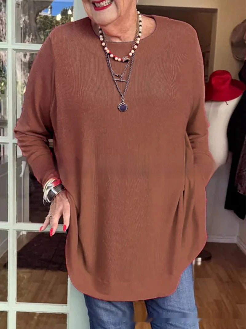 Thin And All-matching Sun Protection Micro Transparent Knitted Top