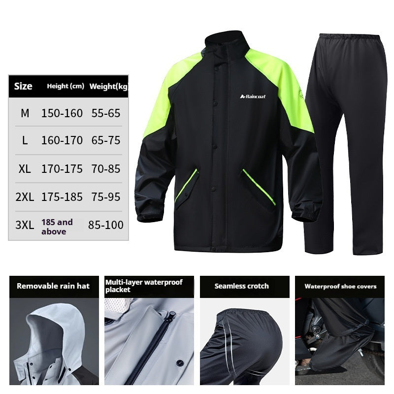 Men's Take-out Rider Adult Motorcycle Rainproof Riding Motorcycle Raincoat