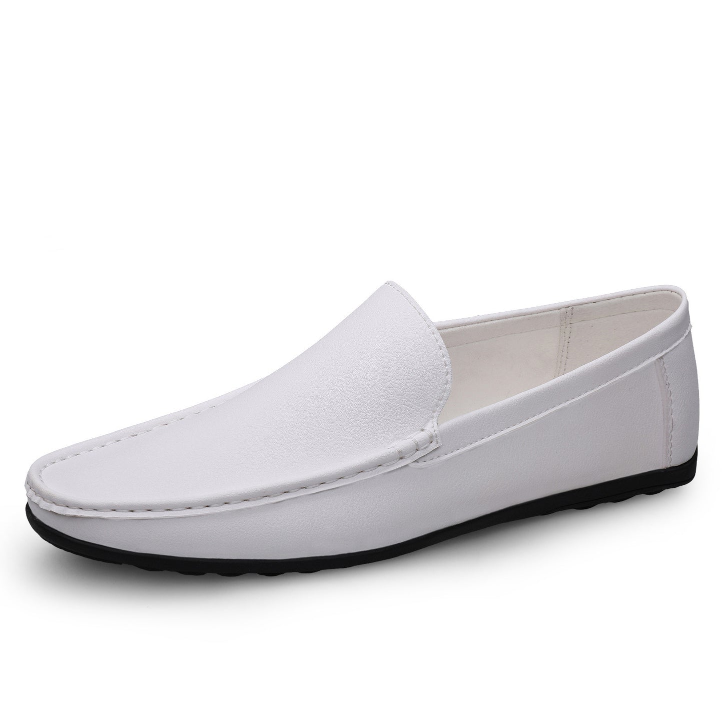 Men's Casual Style Loafers Low-top Soft Bottom White