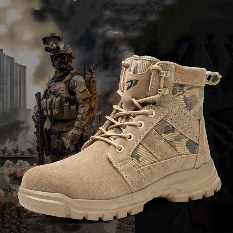 Combat Boots Male High Ankle Safety Shoes