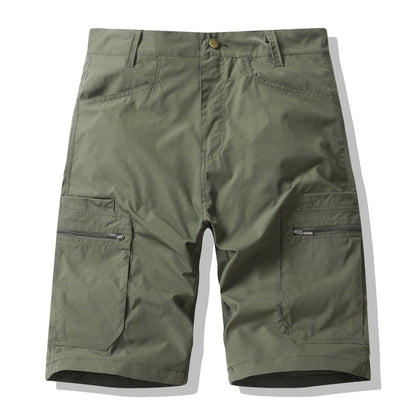 American Workwear Zipper Shorts High Street Fashion Outer Wear Loose Breeches