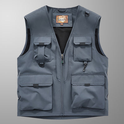 Frock Vest Men's Coat Fishing Multi-pocket Vest