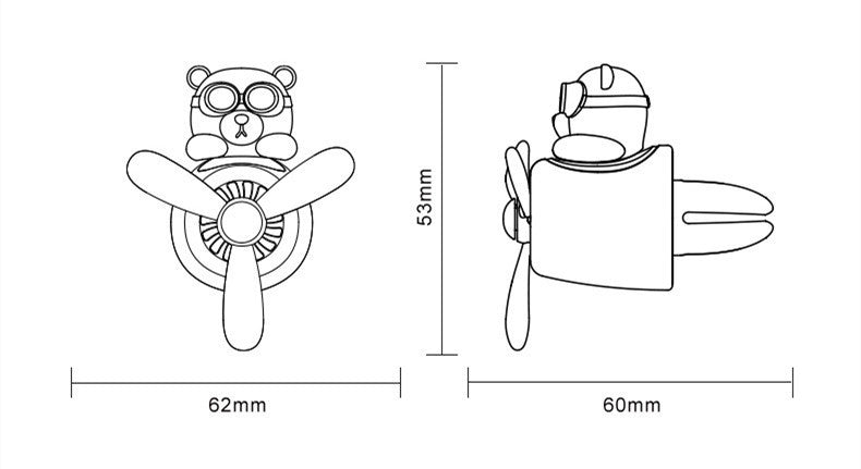 Cartoon Cute Creative Little Black Bear Car Air Outlet Aromatherapy