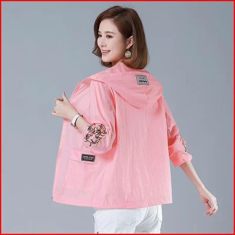 Breathable Sun Protection Clothing Women's Loose Middle-aged Mom Short Coat