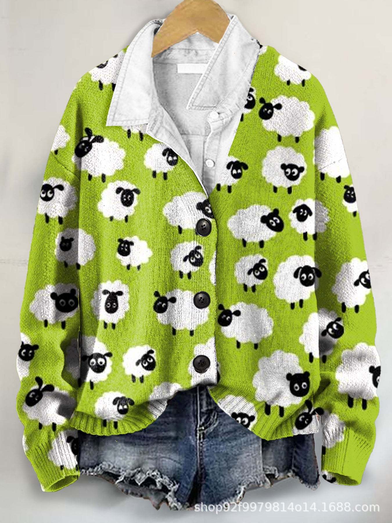 3D Flower Pattern Printing Autumn And Winter Casual Long Sleeve Coat