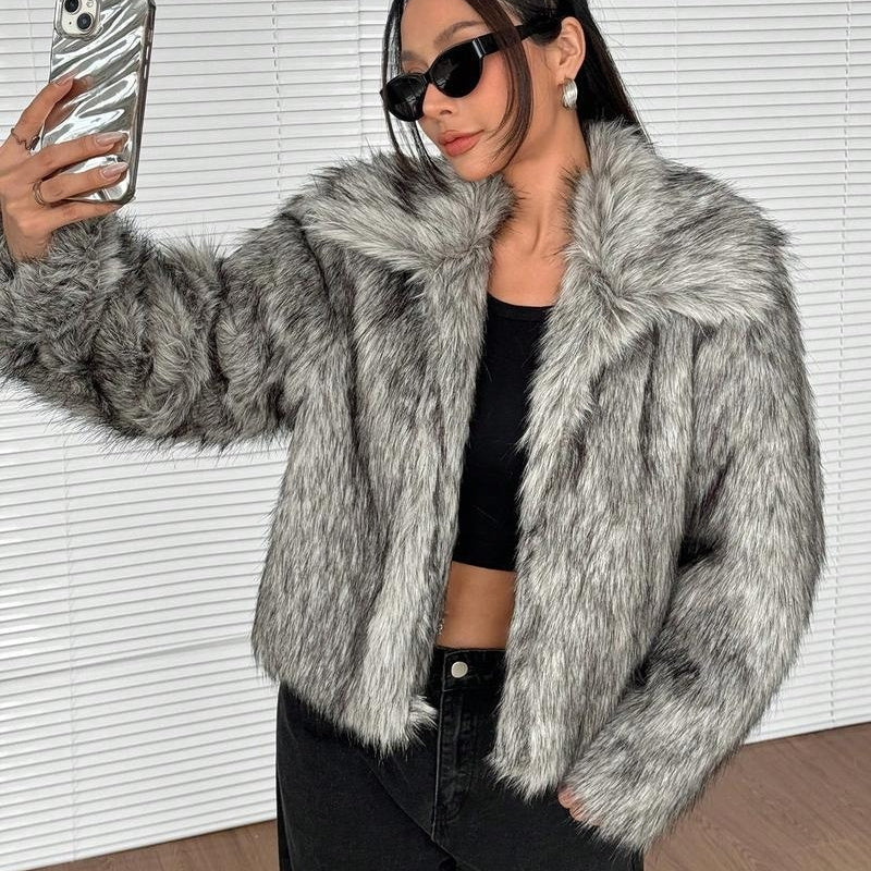 New Fox Fur Fashion Thick Warm Fur Coat