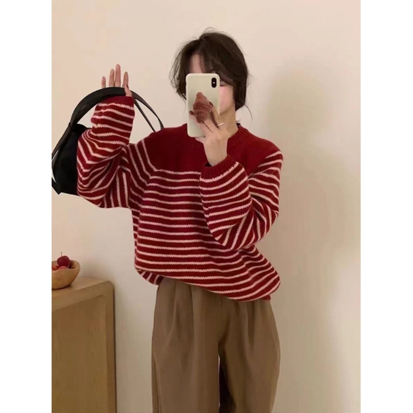 Striped Pullover Women's Spring And Autumn