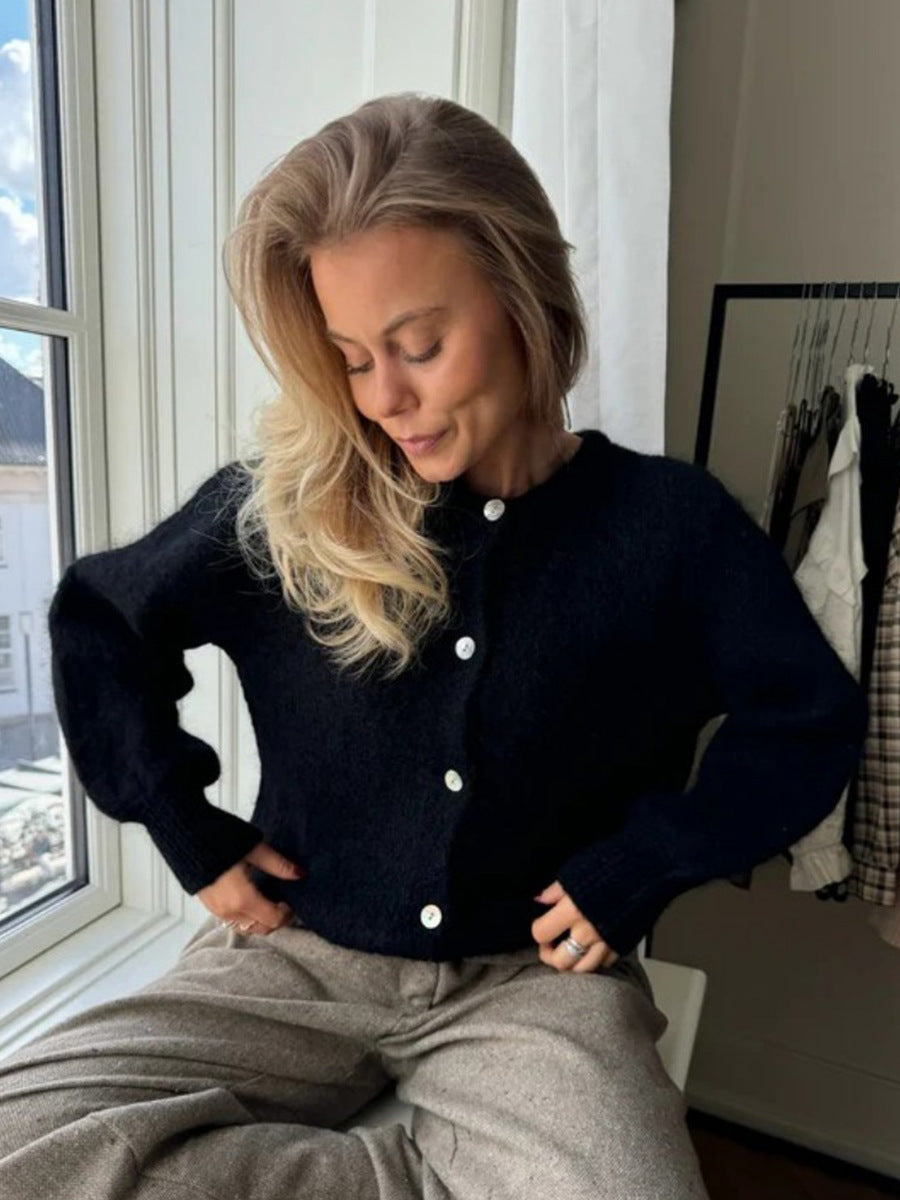 Macaron Color Sweater Cardigan For Women