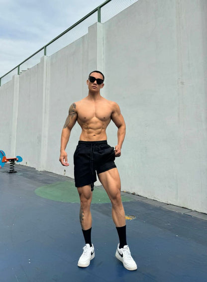 Ice Silk Quick-drying Double-layer Shorts For Men