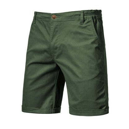 Straight Slim Cropped Pants Plus Size Solid Color Men's Clothing