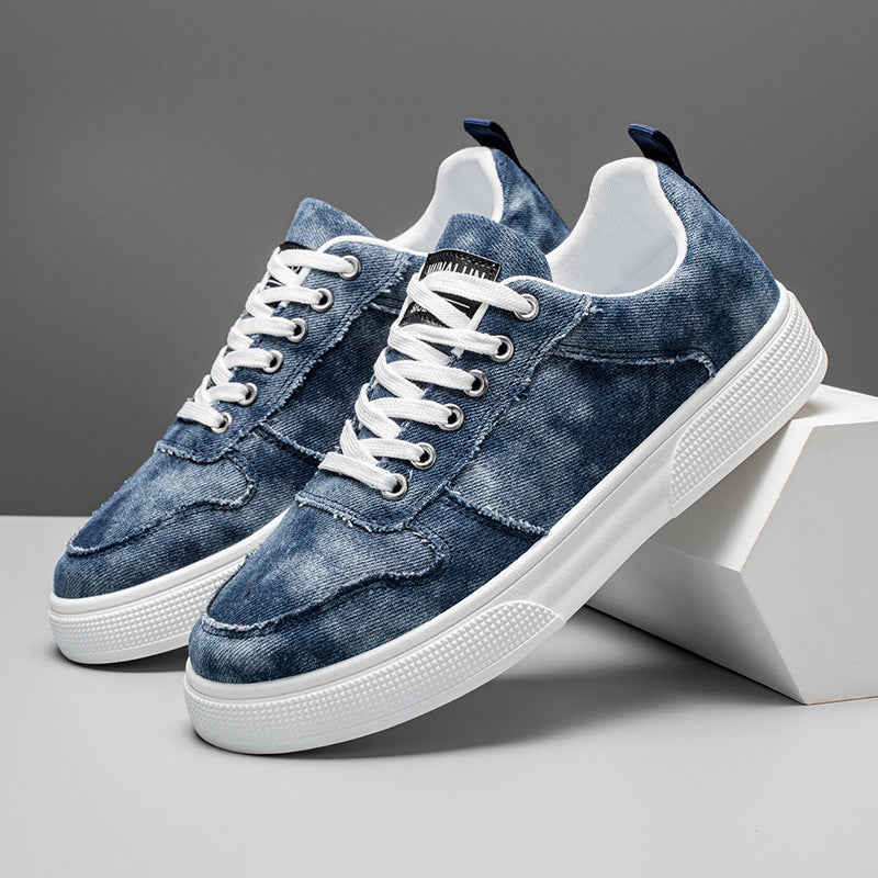 Summer Low-top Canvas Sneakers Increased By Denim Shoes