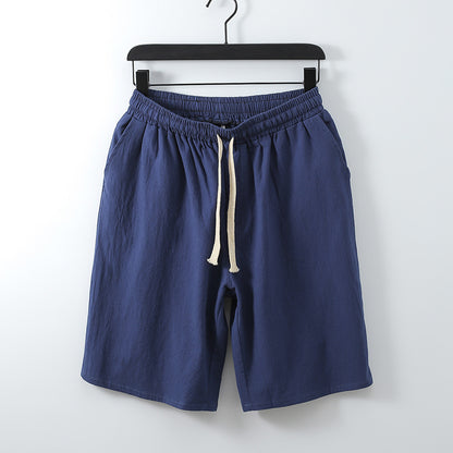Plus Size Men's Cotton Linen Shorts