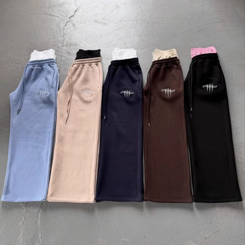 Retro Street Hip Hop Loose Casual Double Waist Pants For Men And Women