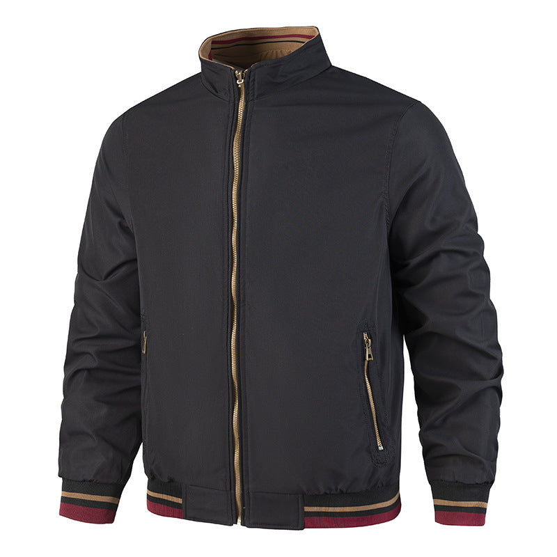 Men's Double-sided Wear Stand-up Collar Casual Jacket