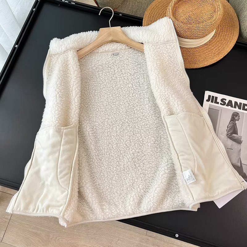 Women's Faux Lamb Velvet Polar Fleece Waistcoat