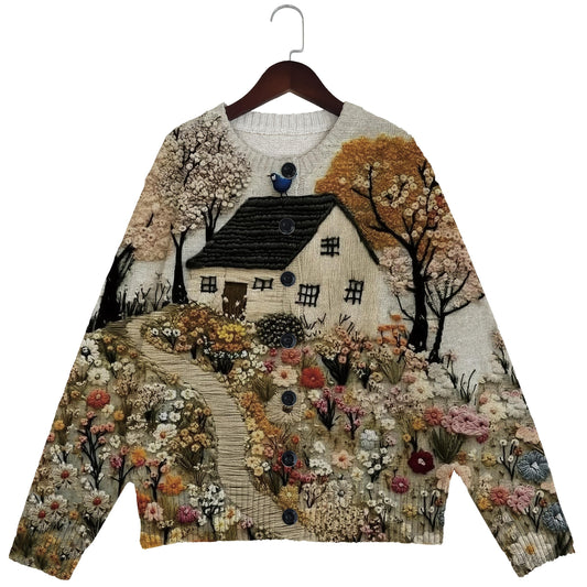 Color Printed Light And Transparent Sweater