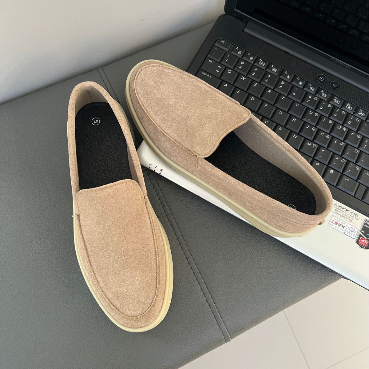 Suede Trendy One Pedal Loafers Casual Men's Shoes