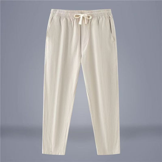 Cotton And Linen Thin Loose Plus Size Sports Straight Pants