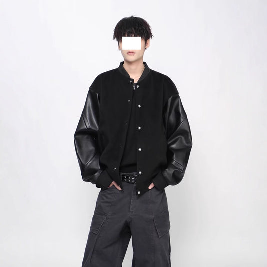 New Simple Harajuku Trendy All-matching New Japanese Ins Popular Lazy Leather Coat