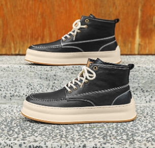 British Style Retro Platform High Street All-match Mid-top Board Shoes