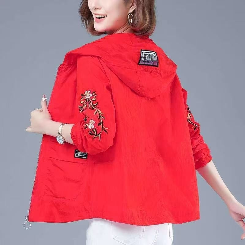 Breathable Sun Protection Clothing Women's Loose Middle-aged Mom Short Coat