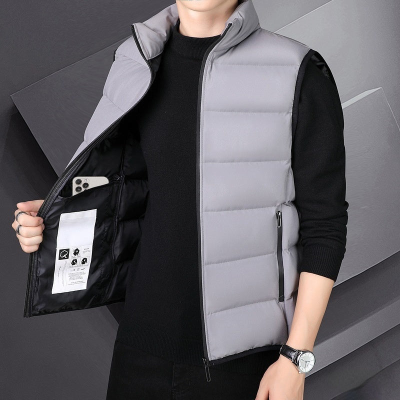 Men's Light Thick Slim Fit Short Warm Sports Down Jacket