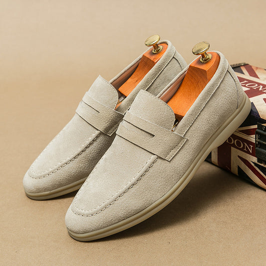 Men's Shoes Fashion Slip-on Plus Size Casual Leather Shoes