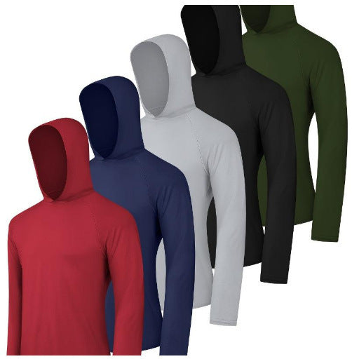 4-piece Men's Lightweight Hoodie Elastic Polyester Fiber Long