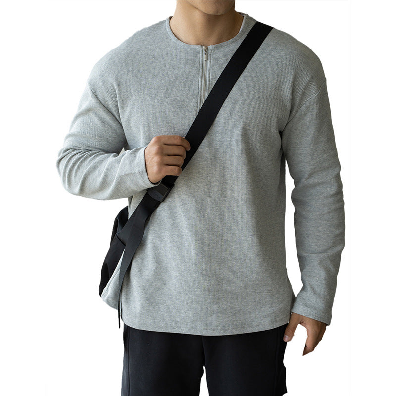 Spring Lapel T-shirt Solid Color Commute Loose Bottoming Shirt