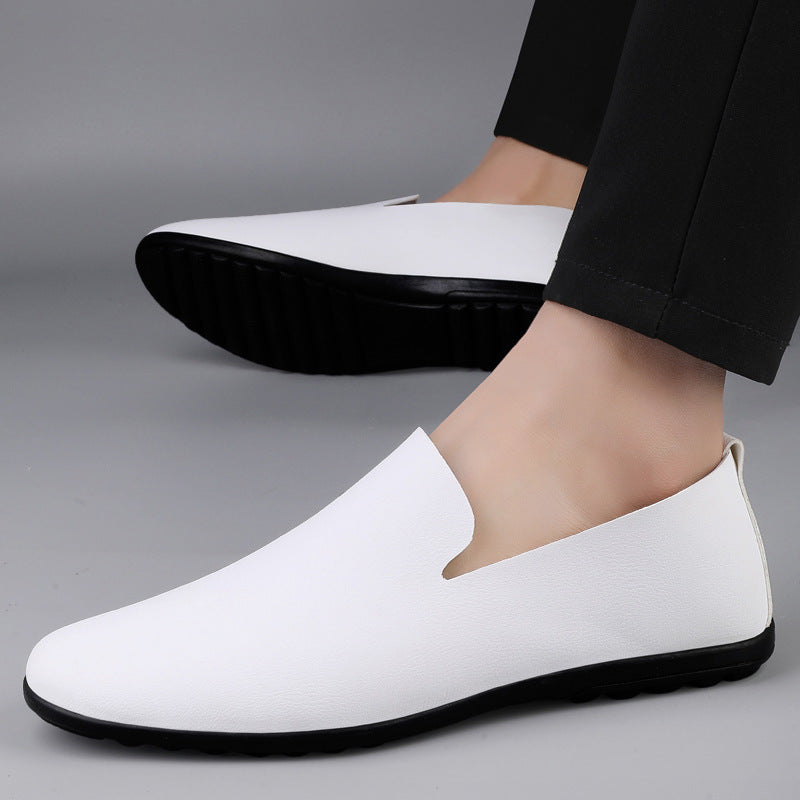 Men's Casual Leather Shoes Fashion Soft Gommino Low Top