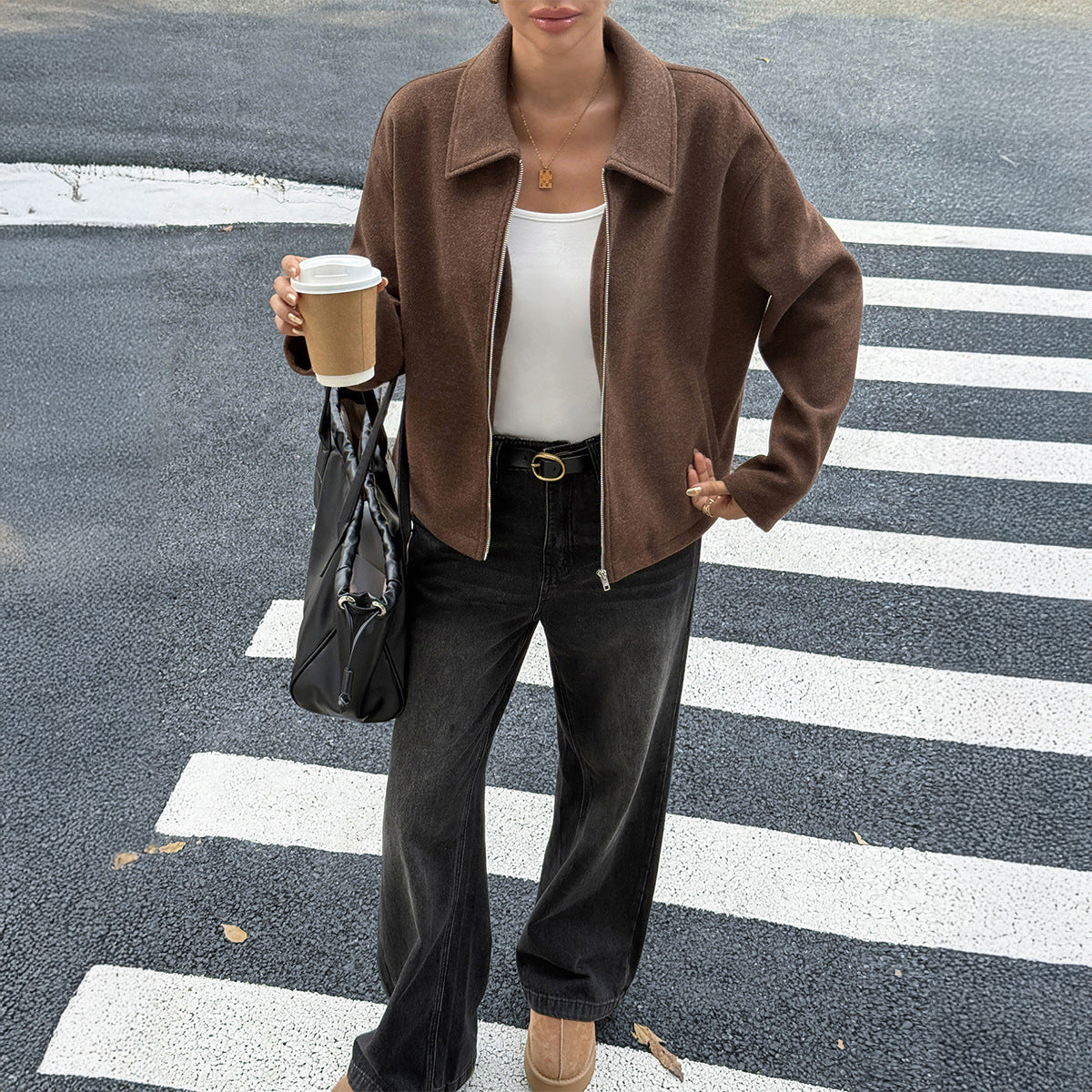 European And American Elegant Fashionable All-match Long-sleeved Jacket