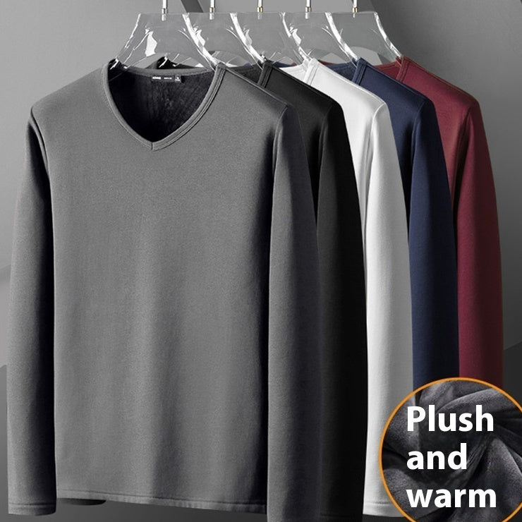 Business Thermal Underwear Autumn And Winter Solid Color Men's Undershirt