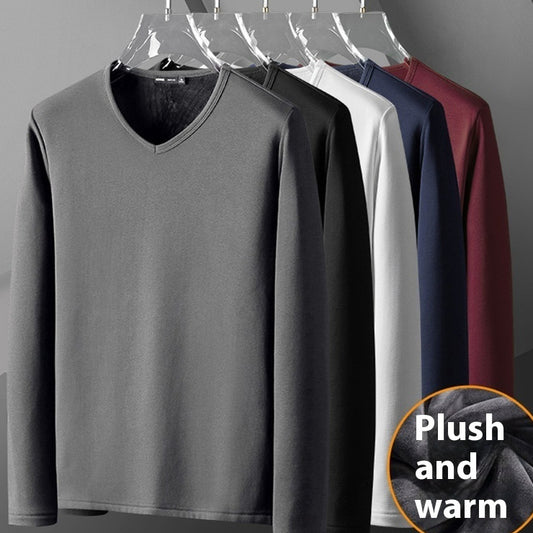 Business Thermal Underwear Autumn And Winter Solid Color Men's Undershirt