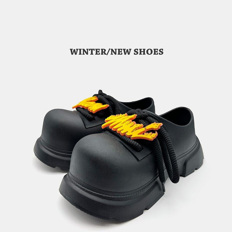 Spring Thick Soled Height Increasing Couple's Big Head Men's And Women's Casual Shoes