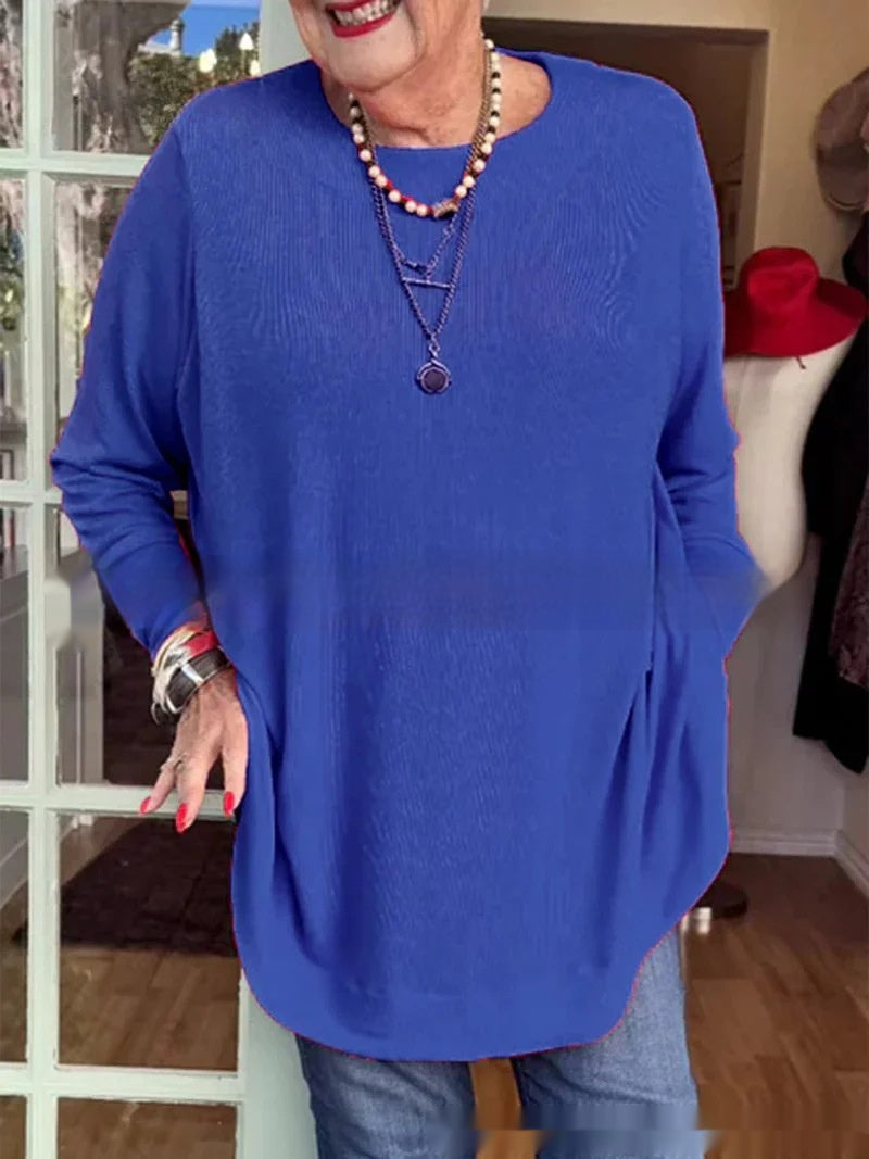 Thin And All-matching Sun Protection Micro Transparent Knitted Top