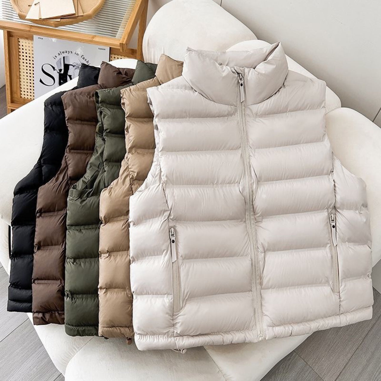 Down Cotton Lightweight Short Vest Autumn And Winter