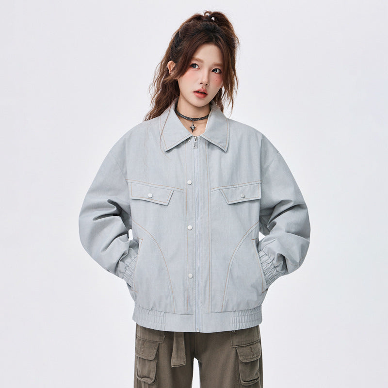 Lapel Anti-denim Personality New Print Plus Size Jacket For Men