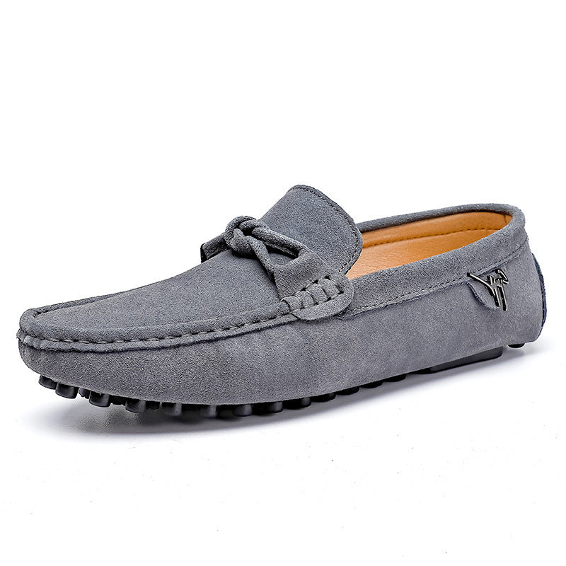 Low-top Slip-on Suede Leather Flat Bottom Oversized Shoes