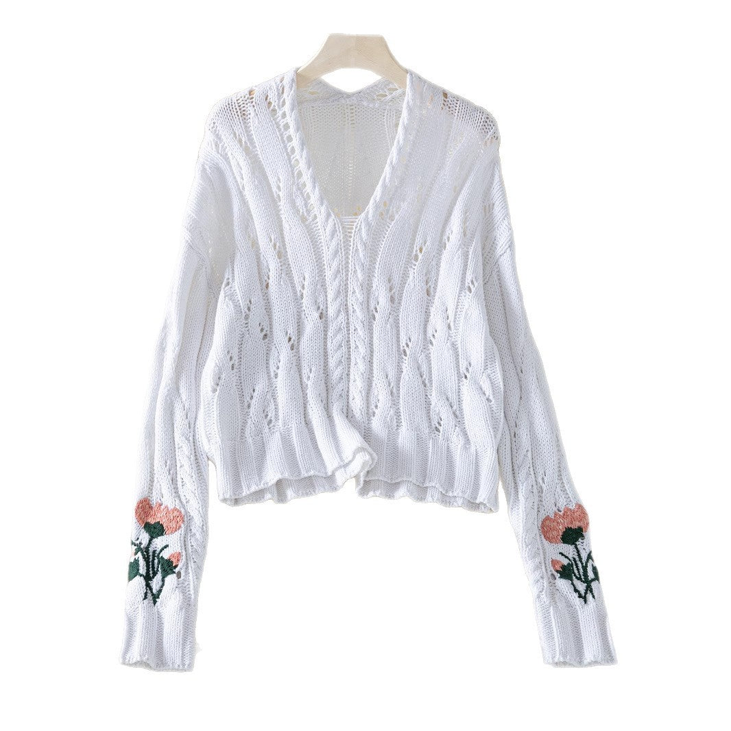 Idle Style Short Long-sleeved Sweater Top