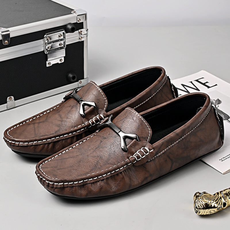 Genuine Leather All-match Men's Slip-on Gommino