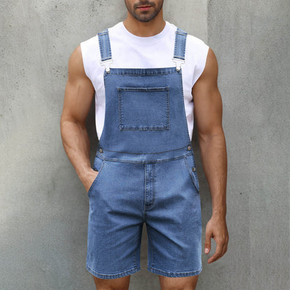 Light Luxury Denim Shorts Men's Denim Brace