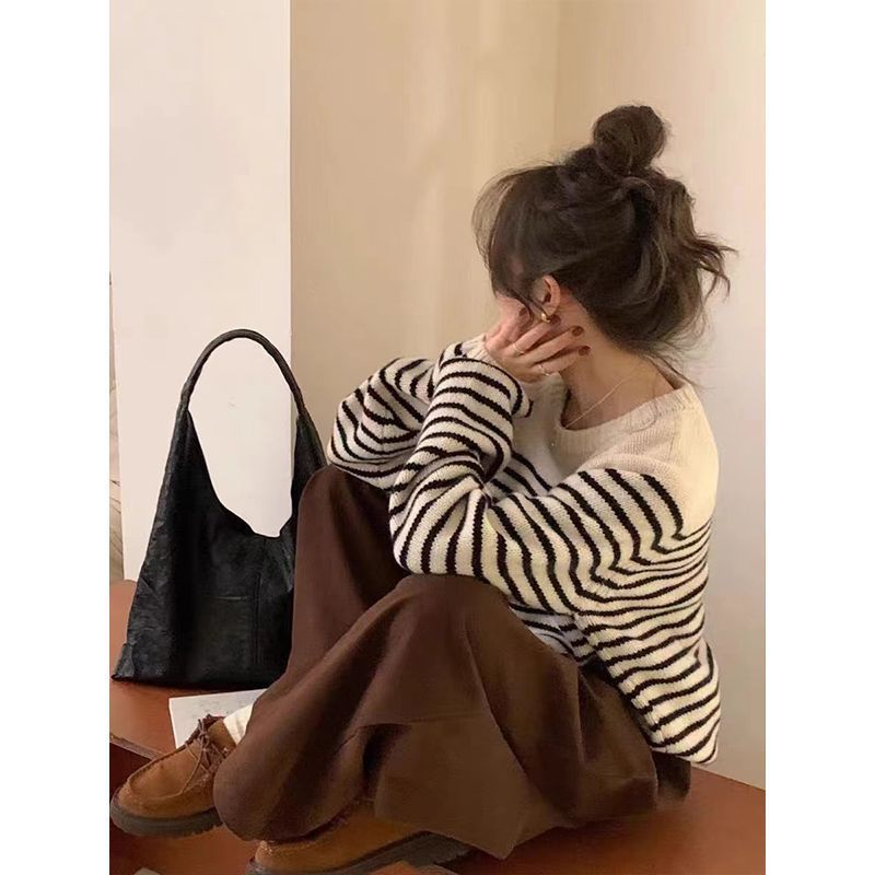 Striped Pullover Women's Spring And Autumn