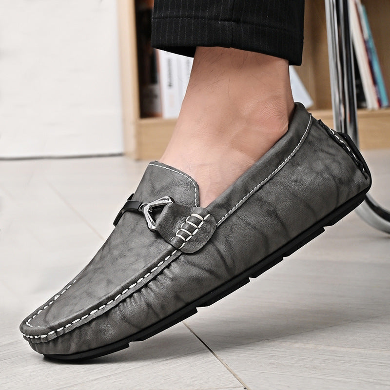 Genuine Leather All-match Men's Slip-on Gommino