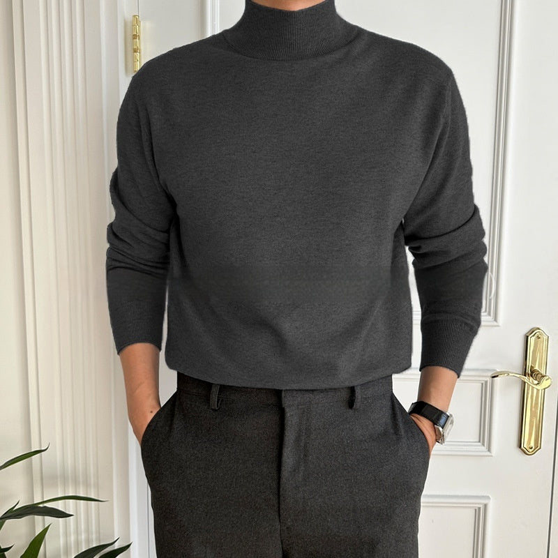 Men's Business Pullover Mock Neck Sweater