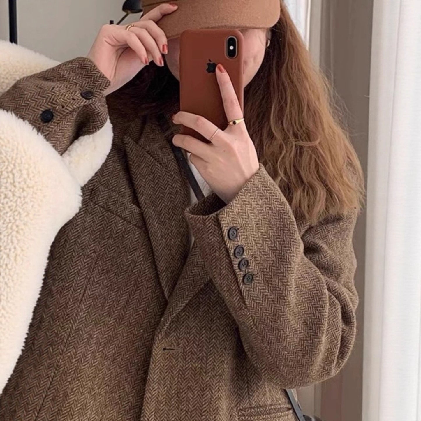Small Casual Korean Style Retro Woolen Cloth Top