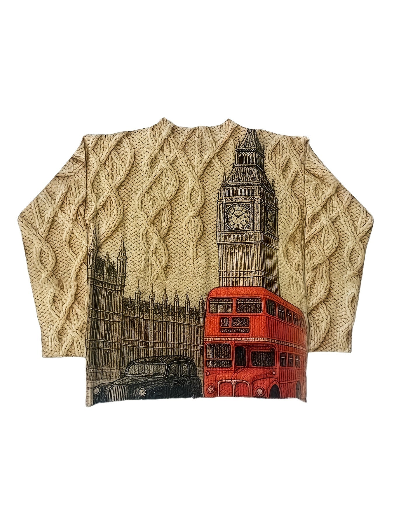 Color Printed Light And Transparent Sweater