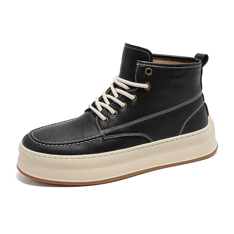 British Style Retro Platform High Street All-match Mid-top Board Shoes