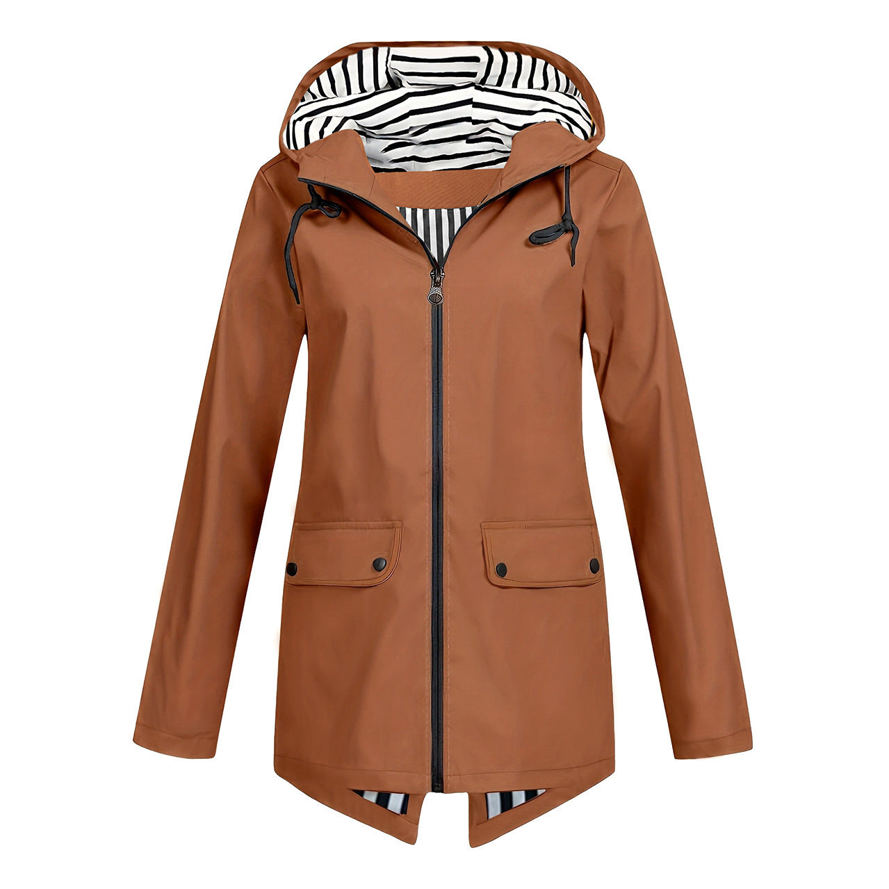 Women's Zipper Hooded Outdoor Windproof Thin Coat