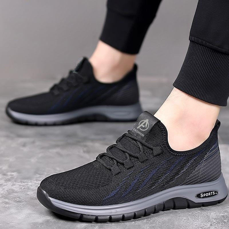 Summer Thin Breathable Fly Woven Mesh Men's Shoes