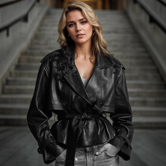 Tight Waist Slim Street Cool Fashion New Short Coat